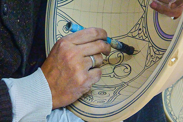 Hand bemalt Keramik Schüssel.