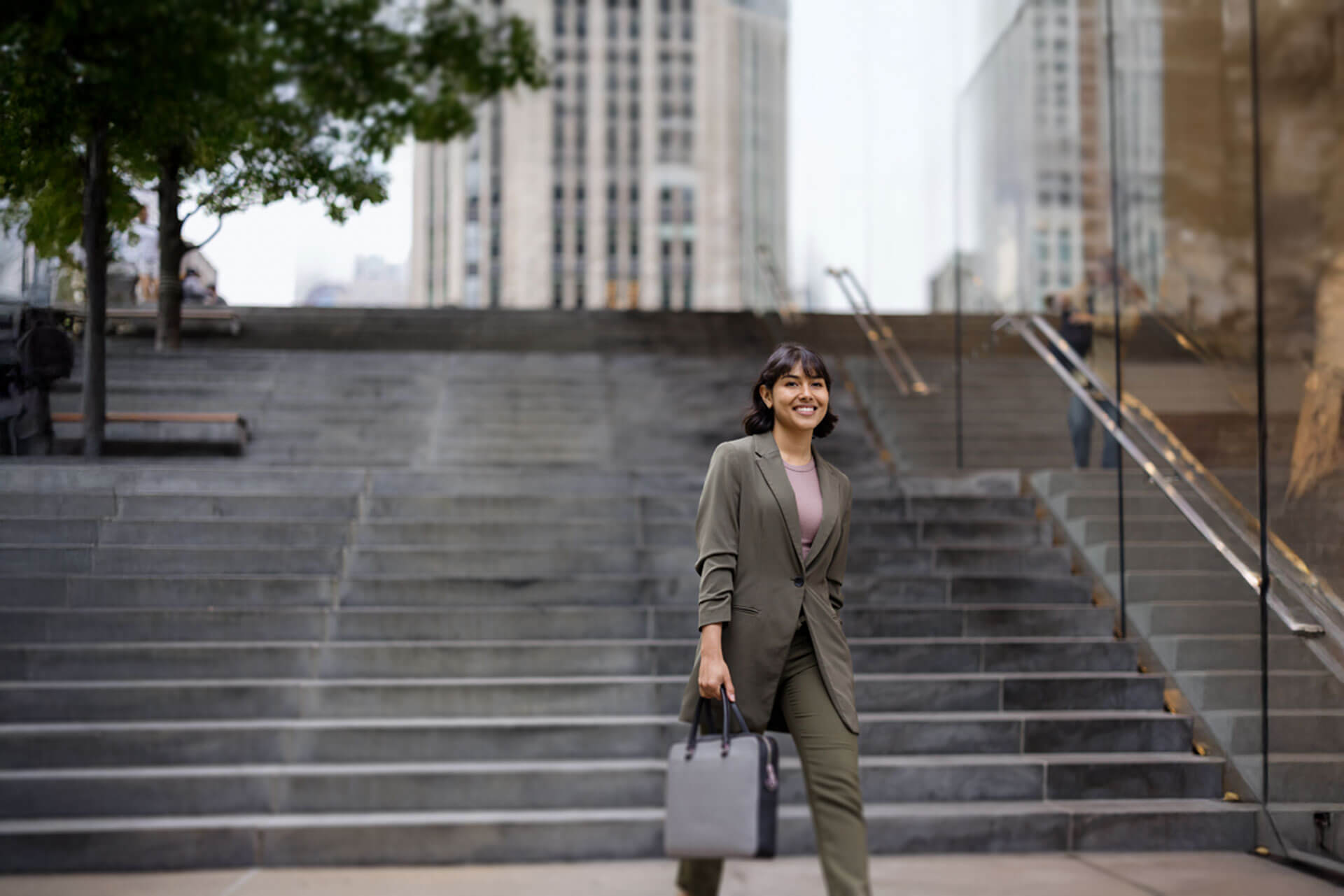 Geschäftsperson in Fort Lauderdale auf dem Weg zur Sprachschule The Language Academy