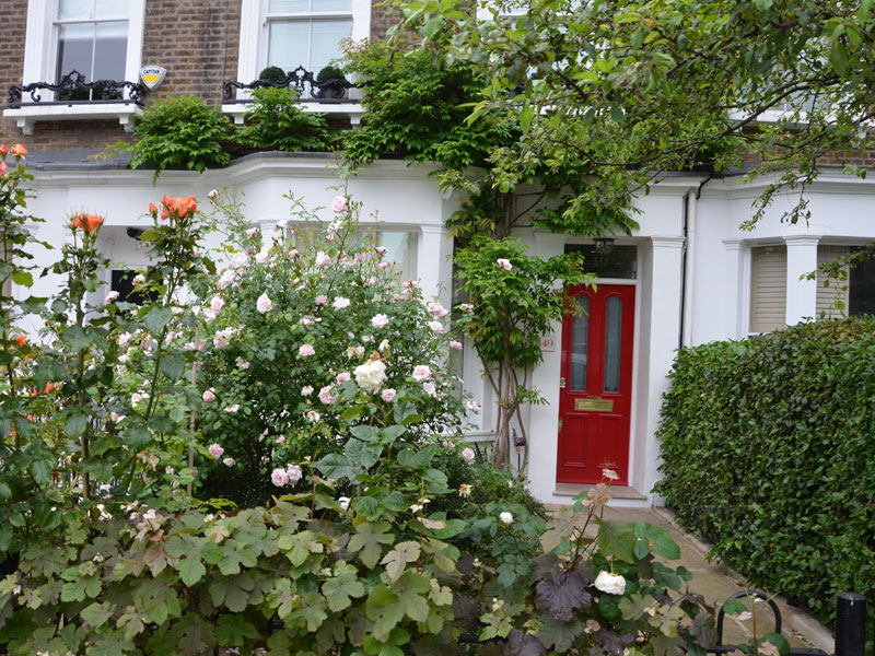 Eingang zu einem Exe. Privathaushalt, Englisch Sprachreisen