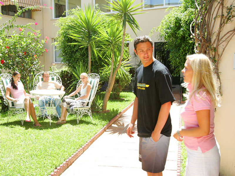 Innenhof der Unterkunft, Business Spanisch Sprachreisen