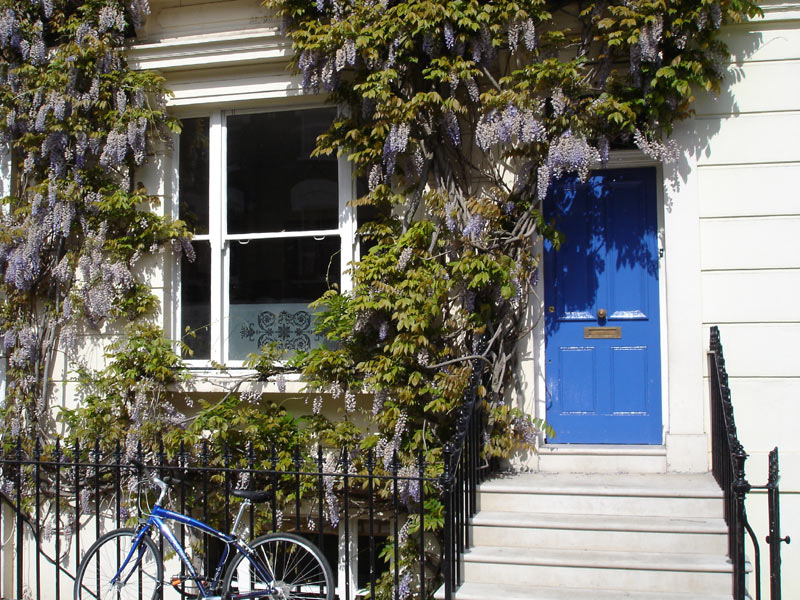 Eingang zu Privathaushalt, Sprachreisen nach Camden/London